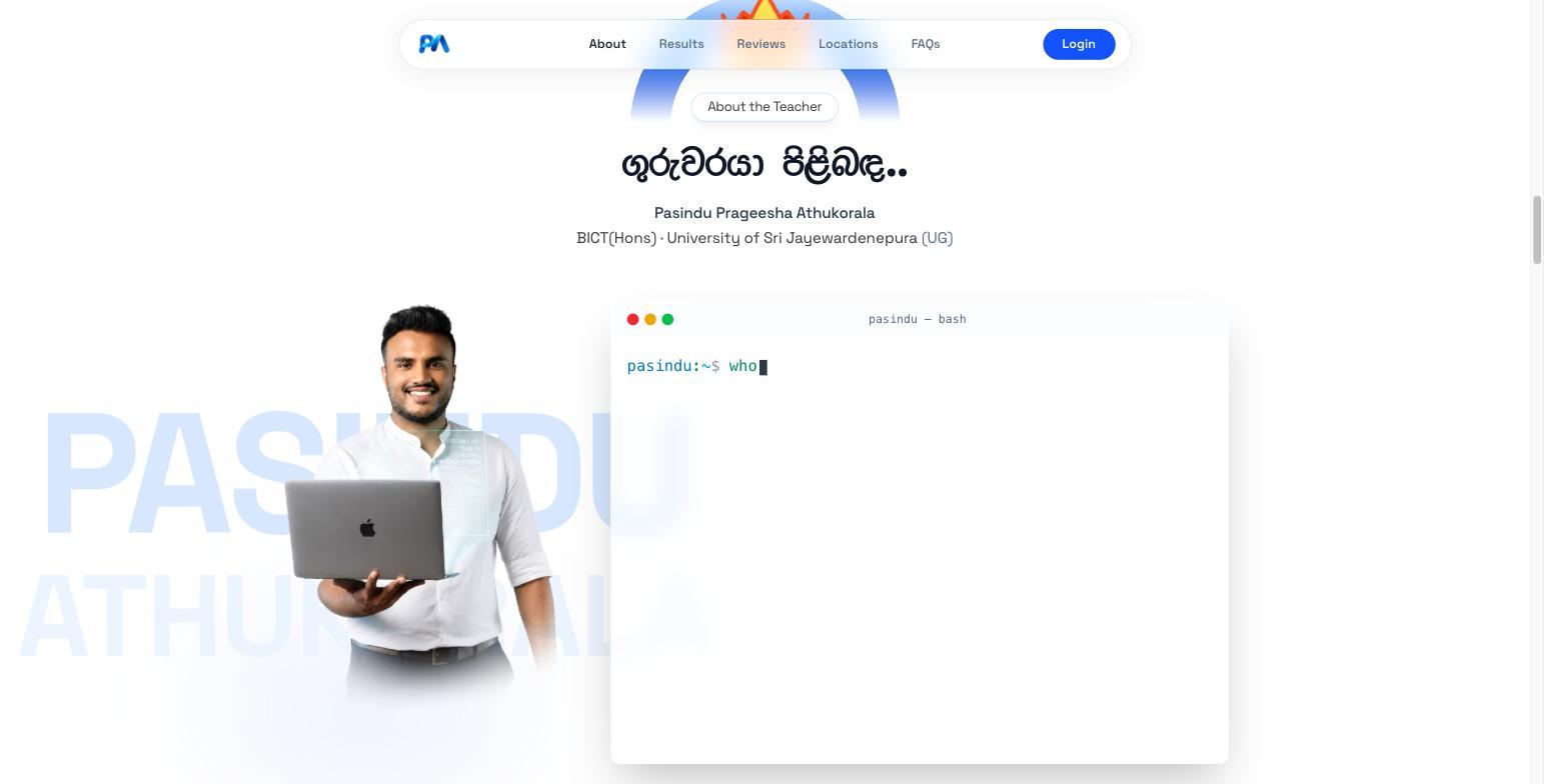PasinduAthukorala.lk screenshot 2 of 5